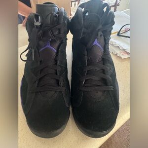 Jordan Black and Purple Men's Shoes